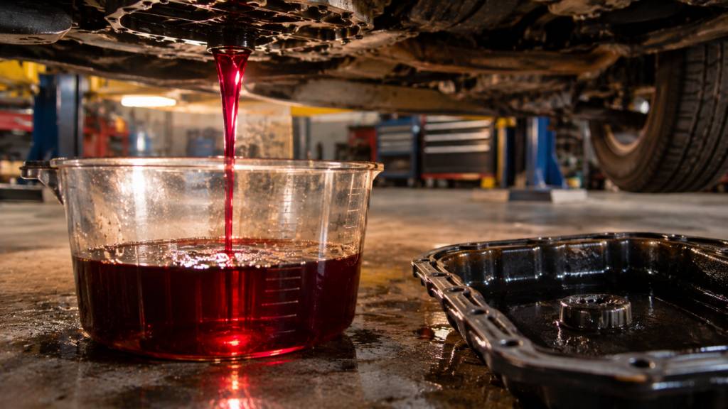 Transmission service cost being explained at Hot Tyres Riverwood